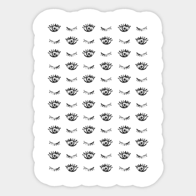 eyes eyelashes Sticker by ruifaria